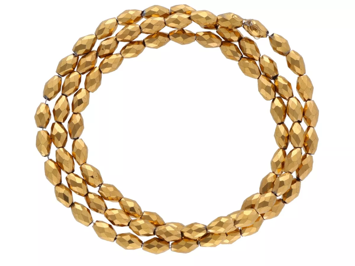 K7O91 HEMATYT MIODOWY ŁEZKI FASETOWANE 3/5 mm - 1 SZNUR