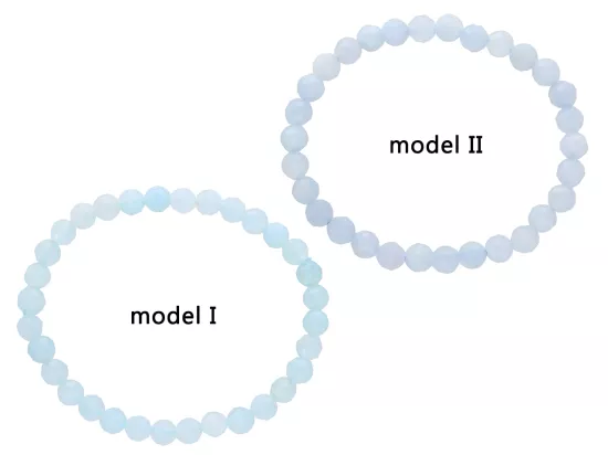 R4I83 BRANSOLETKA AKWAMARYN KULE FASETOWANE 6 mm