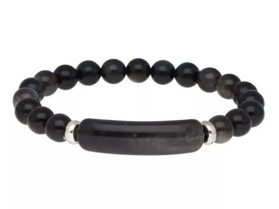 R5B60 BRANSOLETKA OBSYDIAN KULE 8,5 mm