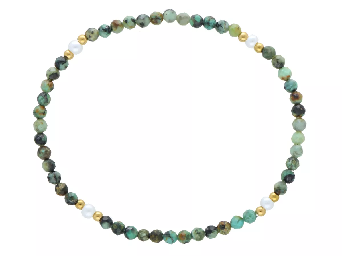 R5E59 BRANSOLETKA TURKUS AFRYKAŃSKI