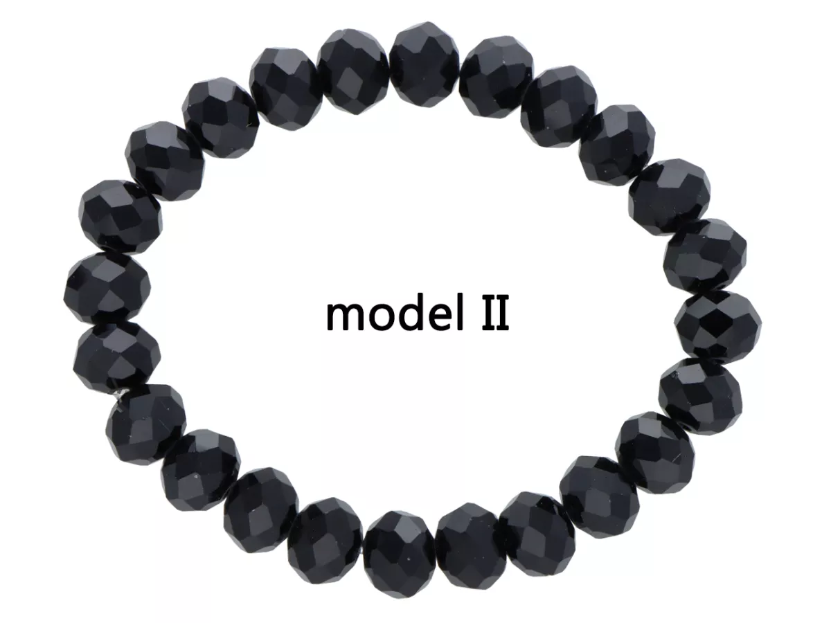 R4G81 BRANSOLETKA KRYSZTAŁKI 10 mm NA GUMCE