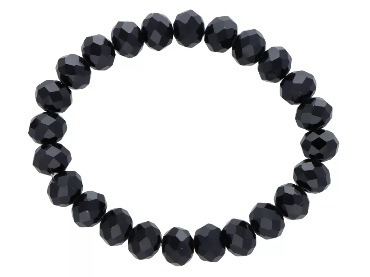 R4G81 BRANSOLETKA KRYSZTAŁKI 10 mm NA GUMCE