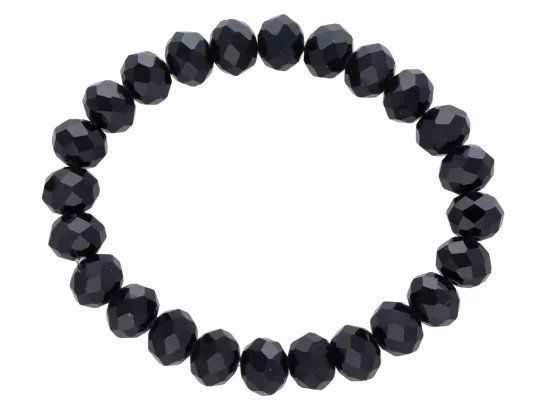 R4G81 BRANSOLETKA KRYSZTAŁKI 10 mm NA GUMCE
