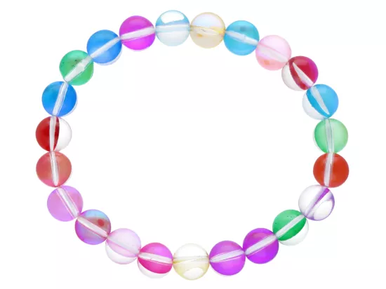 R4N30 BRANSOLETKA CYRKONIA SZKLANA POŁYSK KULE 8,5 mm