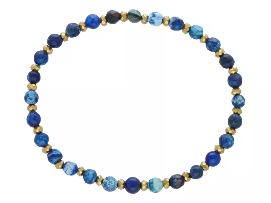 R5D03 BRANSOLETKA AGAT I HEMATYT