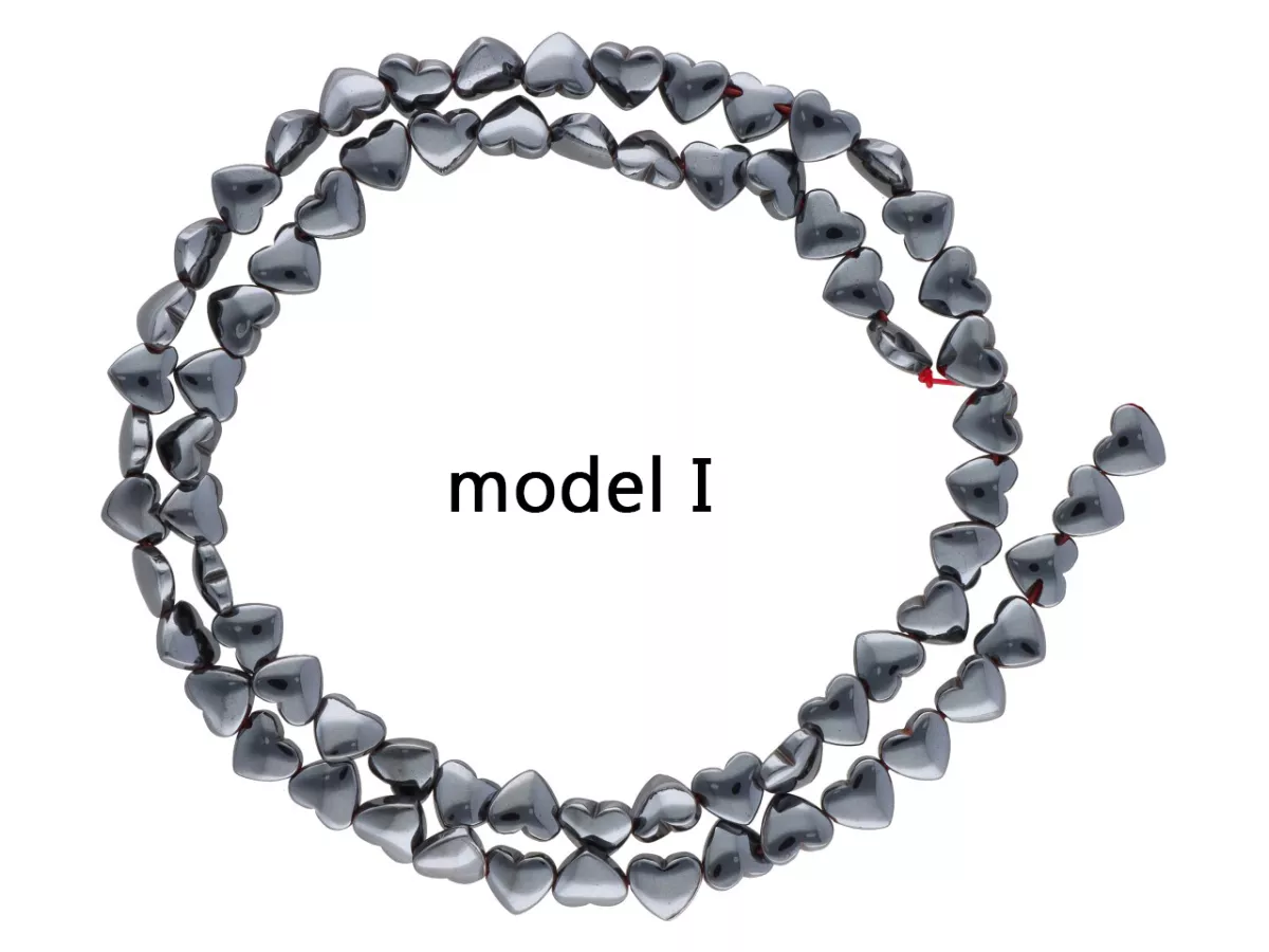 K7F33 HEMATYT SERCE 6/5,5 mm - 1 SZNUR