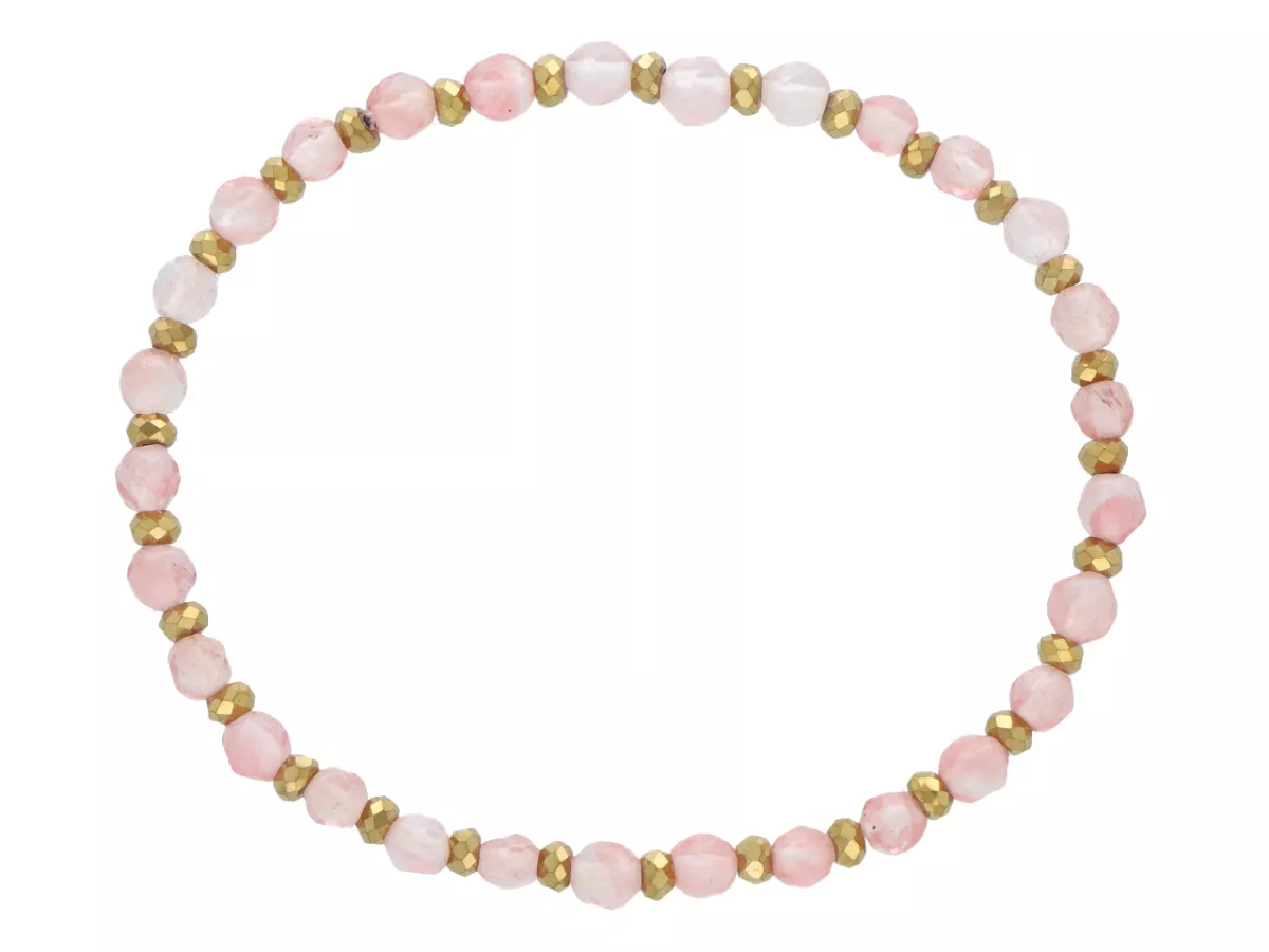 R5C92 BRANSOLETKA AGAT I HEMATYT