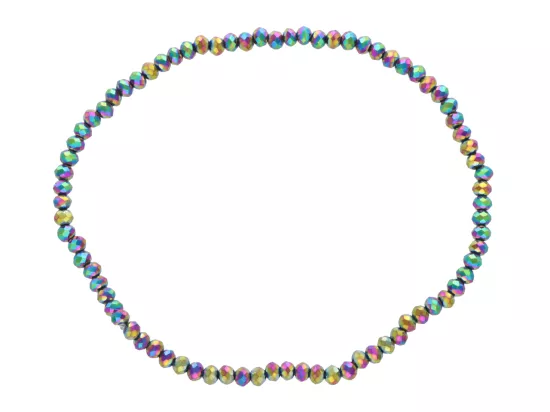 R3W11 BRANSOLETKA KRYSZTAŁKI 2,5 mm NA GUMCE