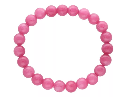 R3N75 BRANSOLETKA RODONIT CZERWONY KULE 8 mm