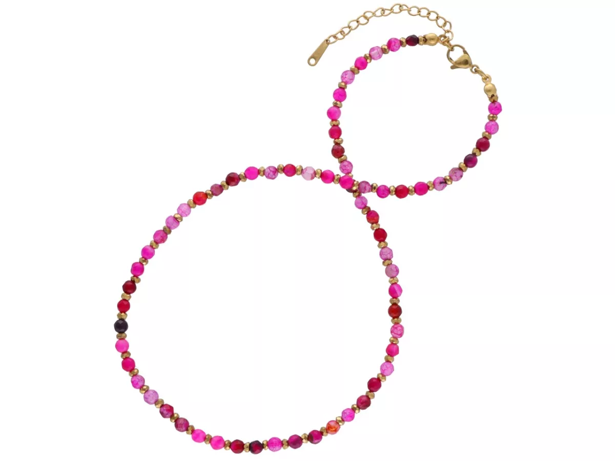 N3P15 NASZYJNIK AGAT I HEMATYT