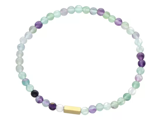 R4L67 BRANSOLETKA FLUORYT KULE 4,5 mm