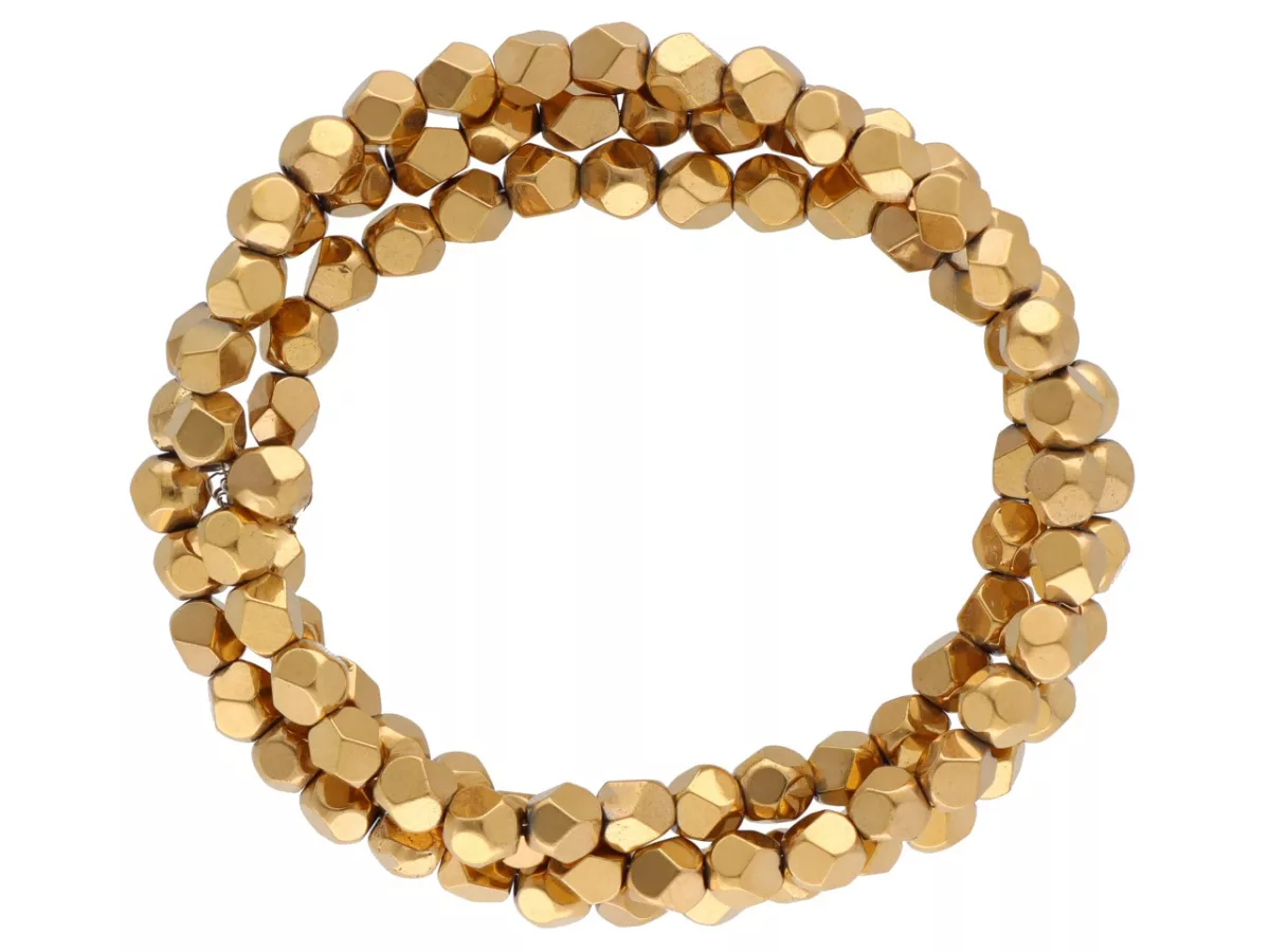 K7O86 HEMATYT MIODOWY ELEMENTY 4/4 mm - 1 SZNUR