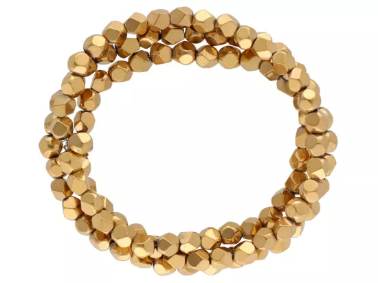 K7O86 HEMATYT MIODOWY ELEMENTY 4/4 mm - 1 SZNUR