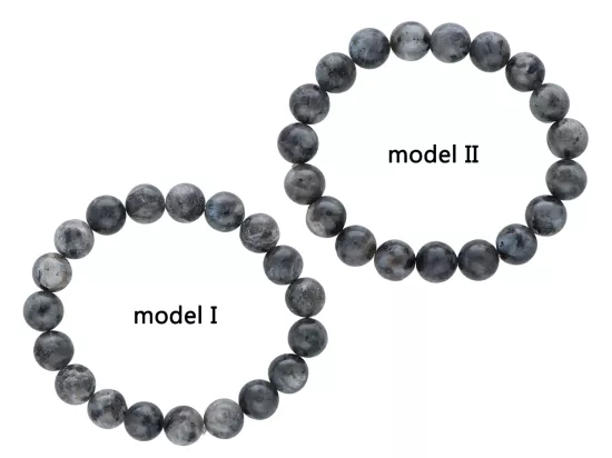 R1E65 BRANSOLETKA LABRADORYT CZARNY KULE 10 mm