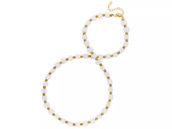 N3L40 NASZYJNIK KRYSZTAŁ GÓRSKI KOSTKI