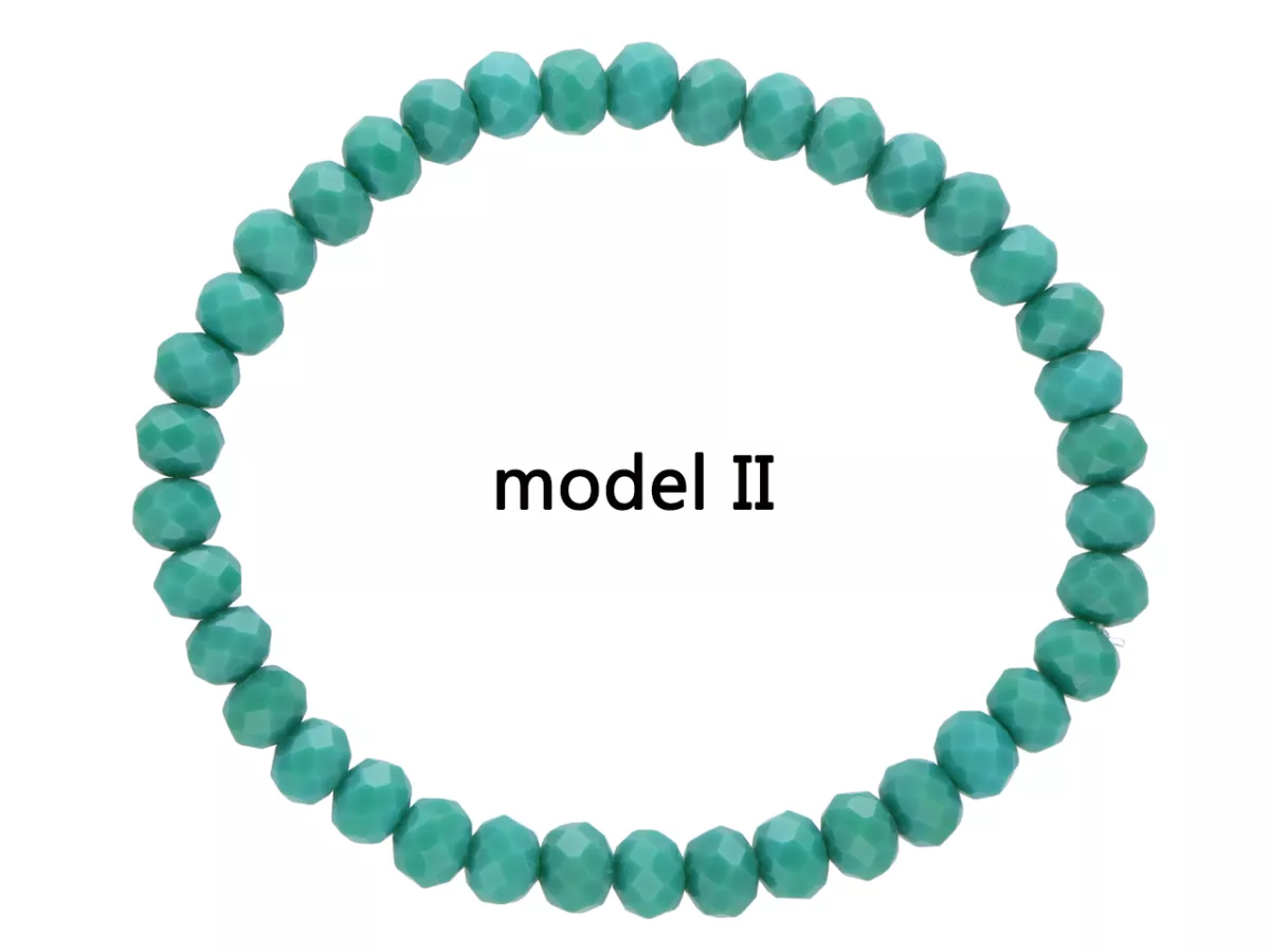 R2J25 BRANSOLETKA KRYSZTAŁKI 6 mm NA GUMCE