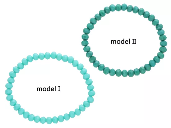 R2J25 BRANSOLETKA KRYSZTAŁKI 6 mm NA GUMCE