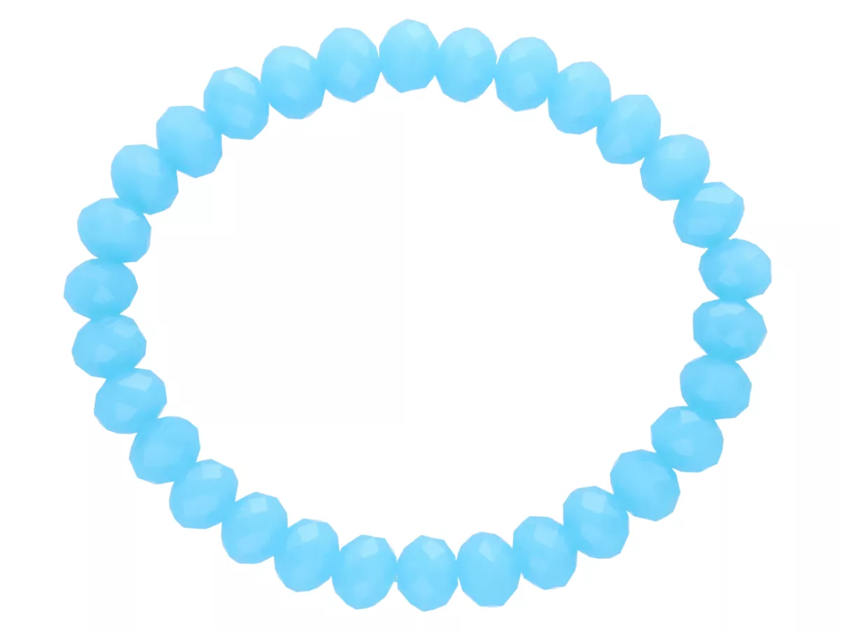 R2D76 BRANSOLETKA KRYSZTAŁKI 8 mm NA GUMCE