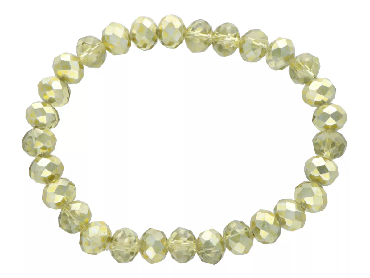 R2X52 BRANSOLETKA KRYSZTAŁKI 8 mm NA GUMCE