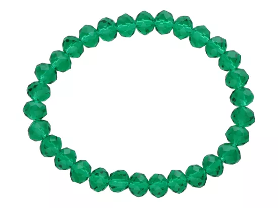 R4D14 BRANSOLETKA KRYSZTAŁKI 8 mm NA GUMCE