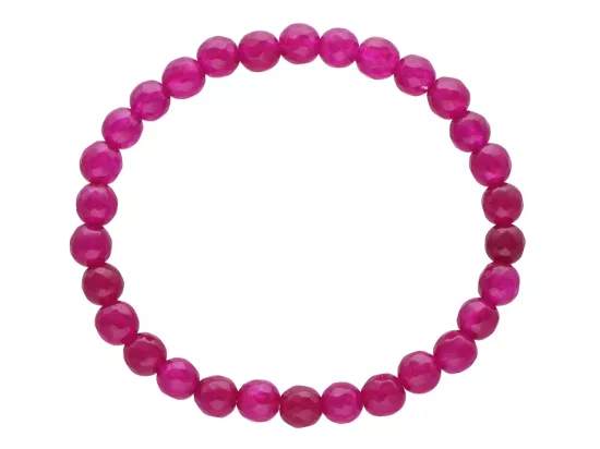 R4H87 BRANSOLETKA AGAT KULE FASETOWANE 6 mm