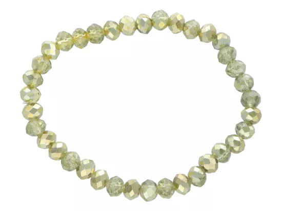 R2X43 BRANSOLETKA KRYSZTAŁKI 6 mm NA GUMCE