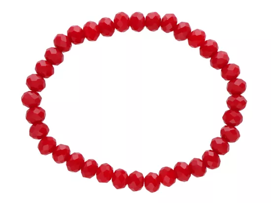 R4D07 BRANSOLETKA KRYSZTAŁKI 6 mm NA GUMCE