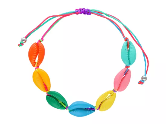 R4K15 BRANSOLETKA SHAMBALLA MUSZELKI NA NOGĘ