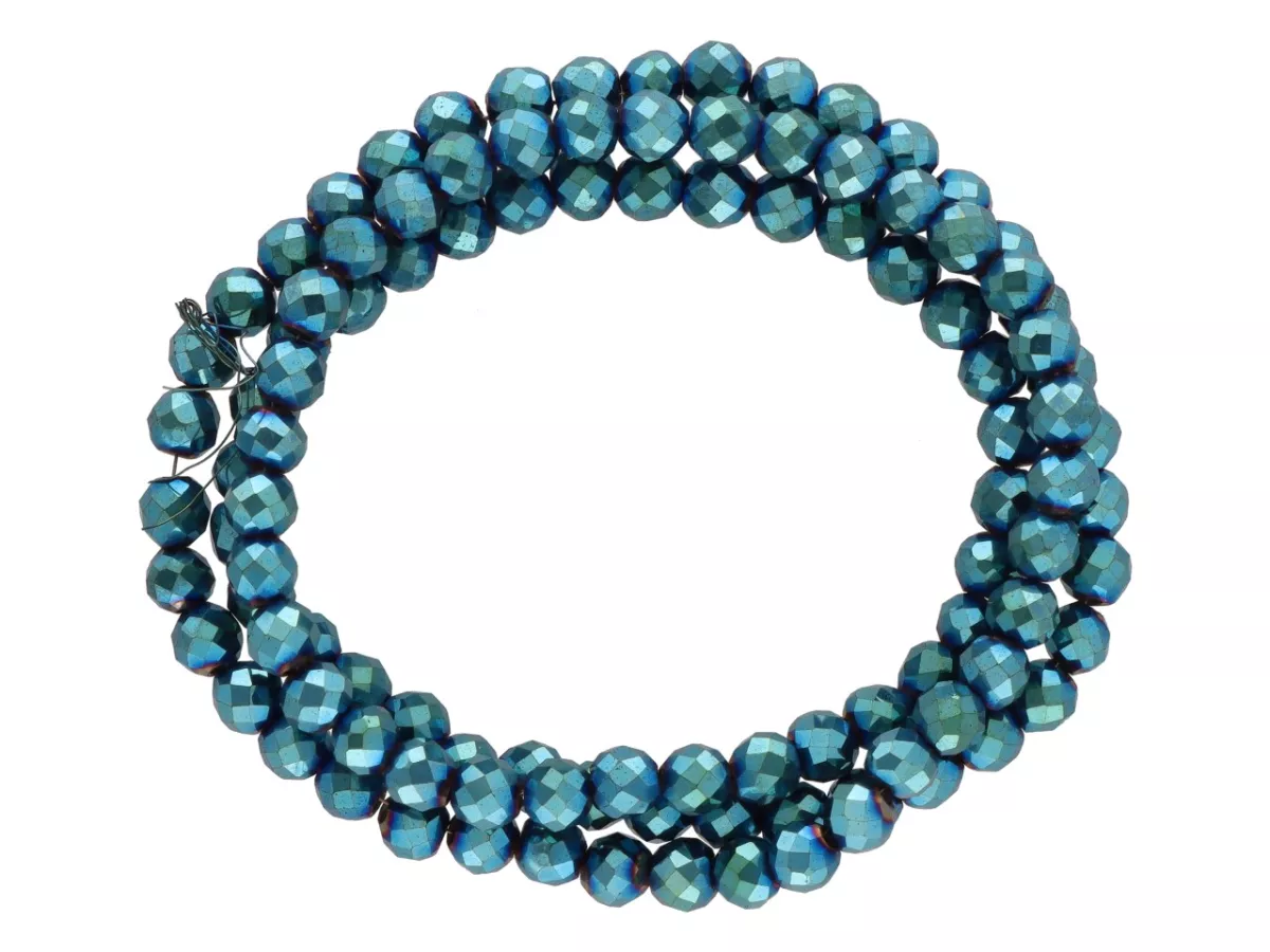 K6Z22 HEMATYT KULE FASETOWANE 4 mm - 1 SZNUR