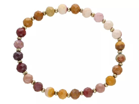 R5B79 BRANSOLETKA MOKAIT I HEMATYT