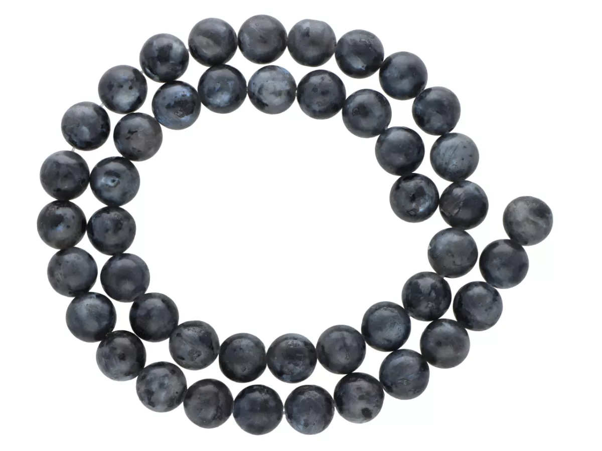 K6S62 LABRADORYT CZARNY KULE 8,5 mm - 1 SZNUR