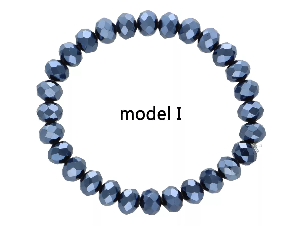 R4G38 BRANSOLETKA KRYSZTAŁKI 8 mm NA GUMCE