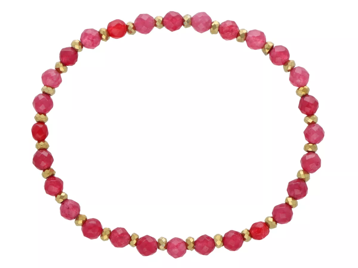 R5D16 BRANSOLETKA AGAT I HEMATYT