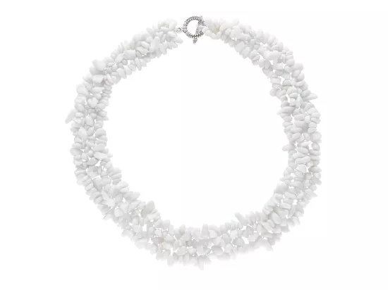 N2B97 NASZYJNIK AGAT BIAŁY