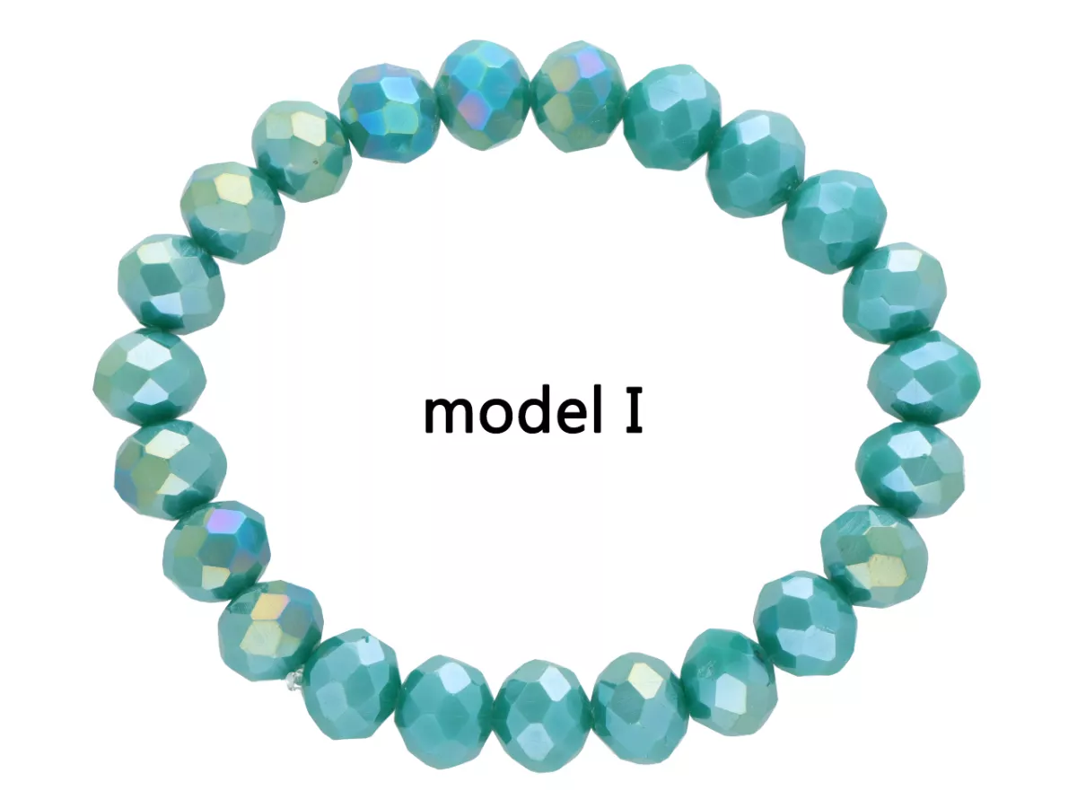 R2T70 BRANSOLETKA KRYSZTAŁKI 10 mm NA GUMCE