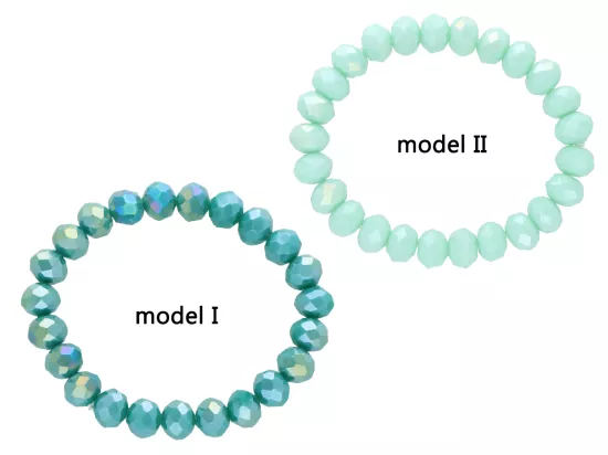 R2T70 BRANSOLETKA KRYSZTAŁKI 10 mm NA GUMCE