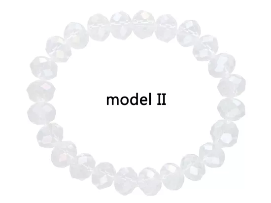 R4H11 BRANSOLETKA KRYSZTAŁKI 10 mm NA GUMCE