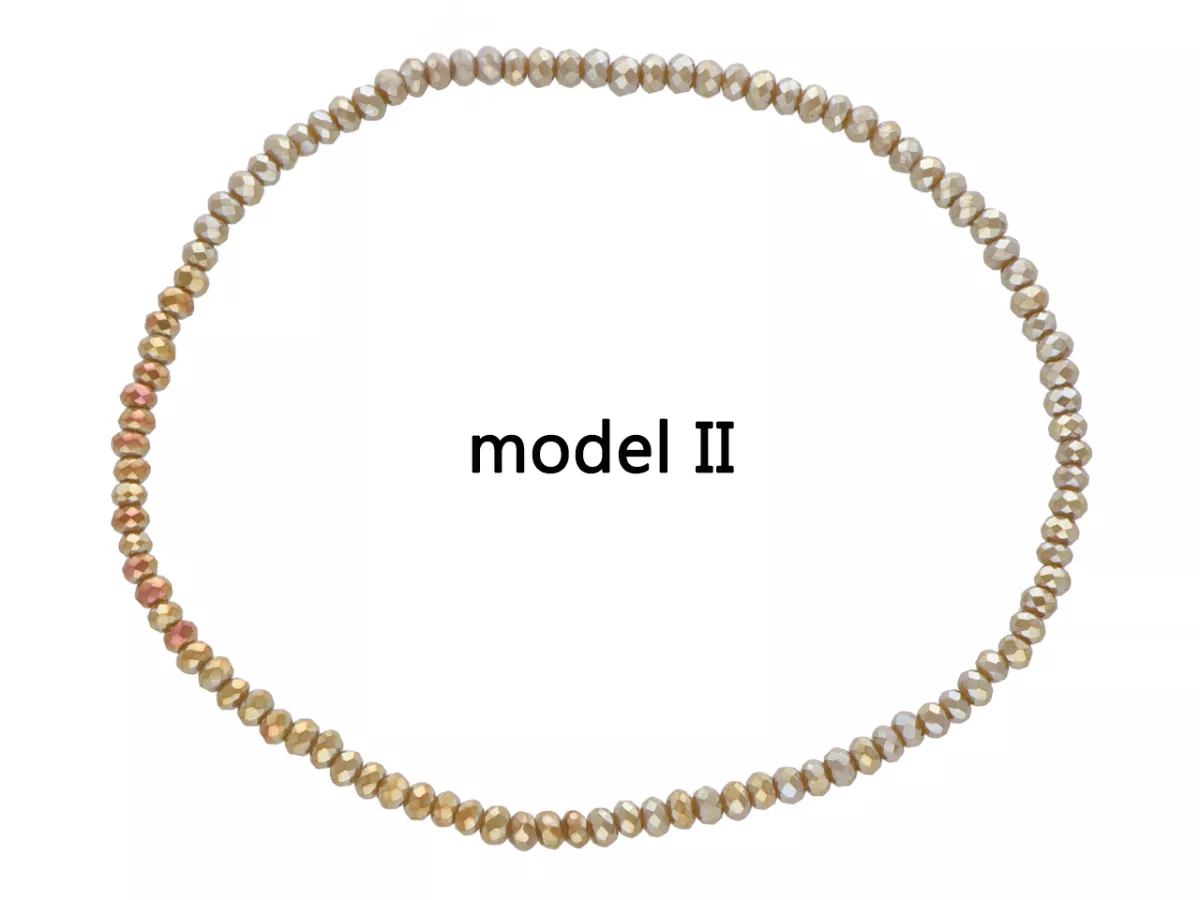 R3U13 BRANSOLETKA KRYSZTAŁKI 2,5 mm NA GUMCE