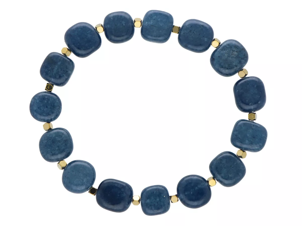 R5D72 BRANSOLETKA AGAT I HEMATYT