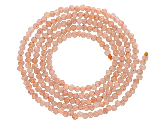 K6W81 ZŁOTY KAMIEŃ SŁONECZNY KULE FASETOWANE 2 mm - 1 SZNUR