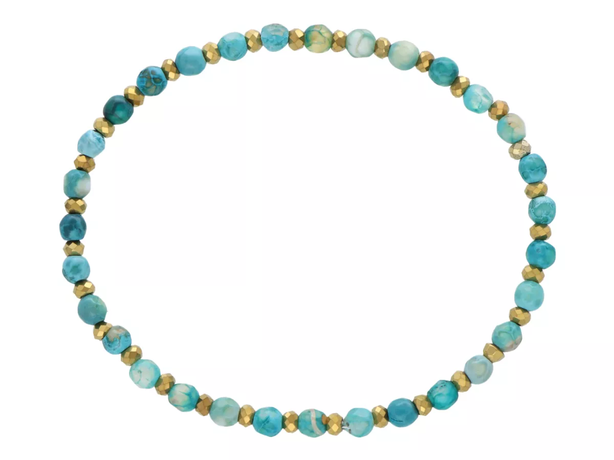 R5D09 BRANSOLETKA AGAT I HEMATYT