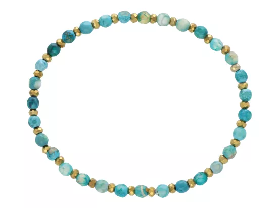 R5D09 BRANSOLETKA AGAT I HEMATYT