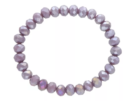 R4D37 BRANSOLETKA KRYSZTAŁKI 8 mm NA GUMCE