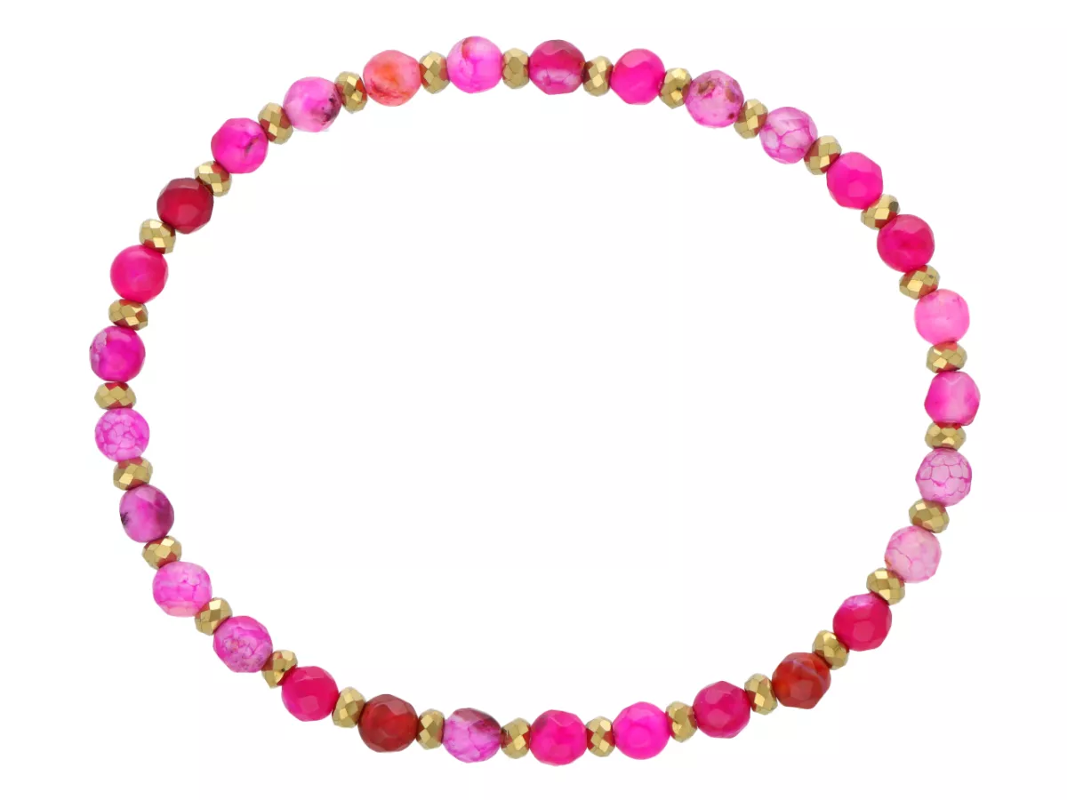 R5D34 BRANSOLETKA AGAT I HEMATYT