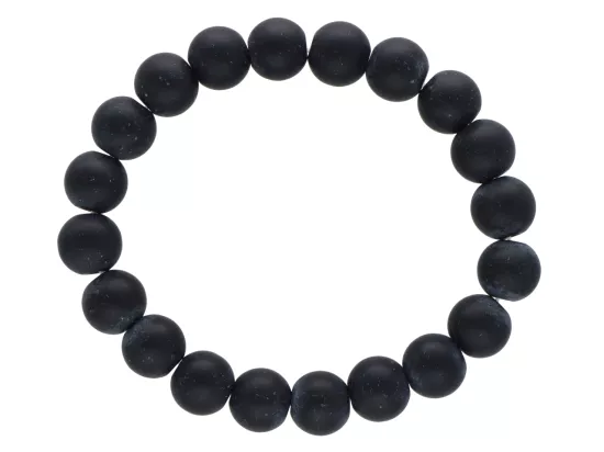 R1W40 BRANSOLETKA ONYKS KULE MATOWE 10 mm