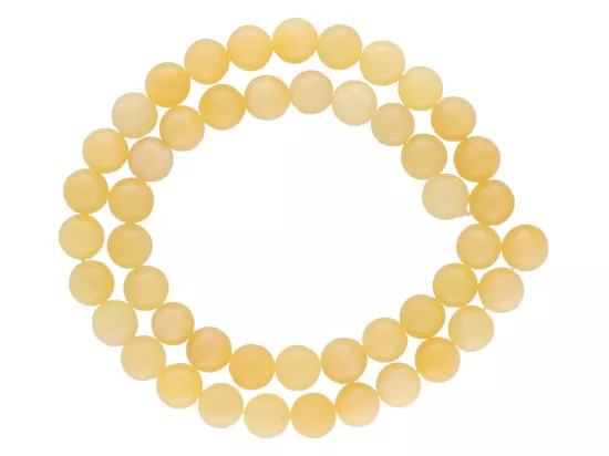 K5M74 NEFRYT BURSZTYNOWY KULE 8,5 mm - 1 SZNUR