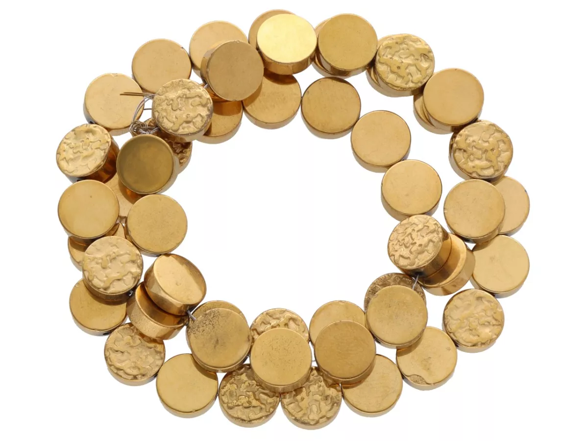 K7P51 HEMATYT MIODOWY ELEMENTY 8/8 mm  - 1 SZNUR