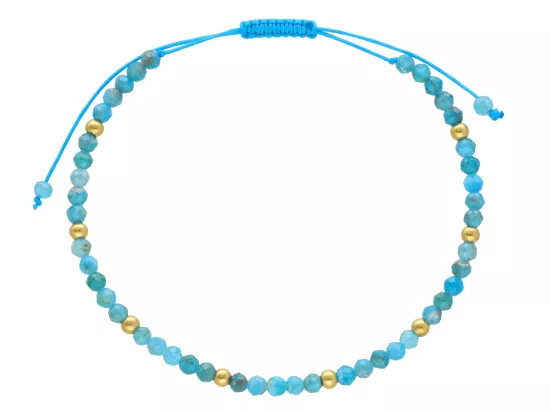 R4O10 BRANSOLETKA SHAMBALLA APATYT I STAL CHIRURGICZNA