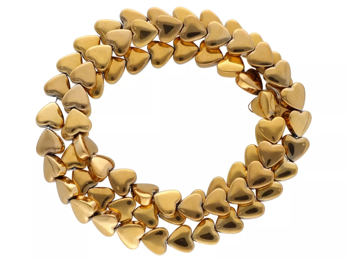 K7O99 HEMATYT MIODOWY SERCE 6/6 mm - 1 SZNUR