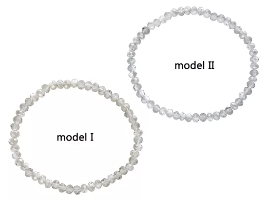 R1O89 BRANSOLETKA KRYSZTAŁKI 4 mm NA GUMCE